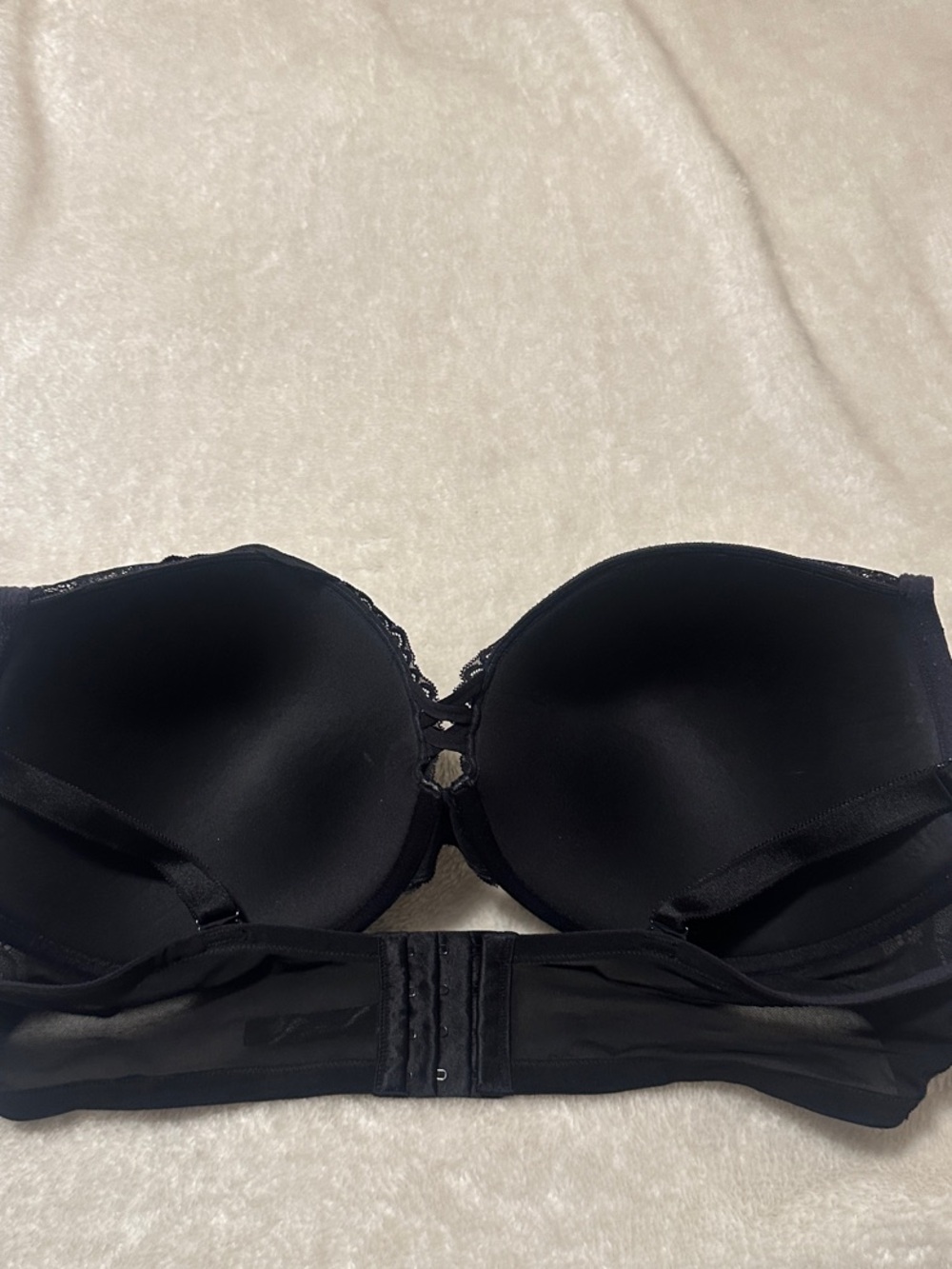 Torrid Black Lace XO Push Up Plunge Bra with Floral Overlay - Picture 10 of 14